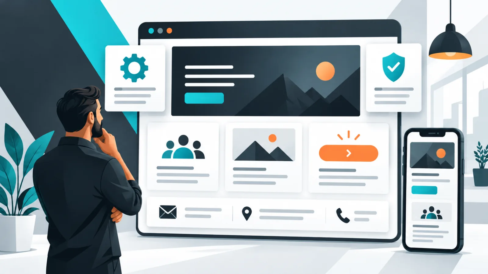 Visual guide to essential small-business website content and features